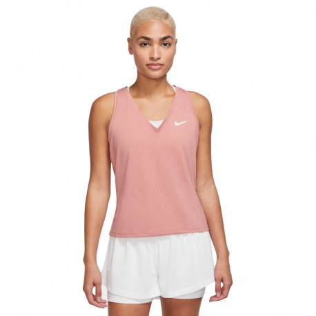 Nike Canotta Tennis Victory Rosso Bianco Donna