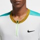 Nike Maglia Tennis Advantage Zip Bianco Washed Teal Bronzine Uomo
