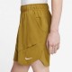 Nike Pantaloncini Tennis Tennis Advantage 7" Bronzine Lime Bianco Uomo