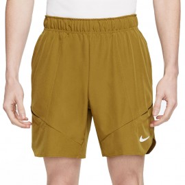 Nike Pantaloncini Tennis Tennis Advantage 7" Bronzine Lime Bianco Uomo