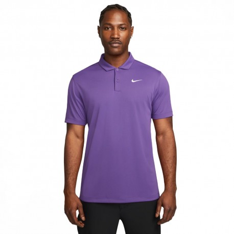 Nike Polo Tennis Mezza Manica Solid Purple Uomo