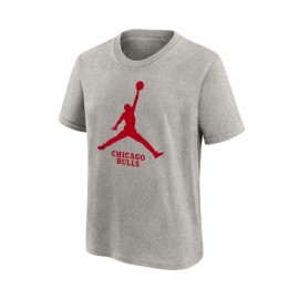 Nike T-Shirt Basket Nba Jordan Bulls Rosso Nero Bambino