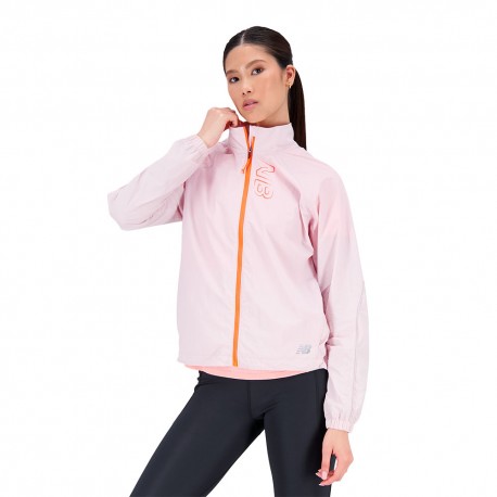 New Balance Giacca Running Packable Impact Run Stone Rosa Donna