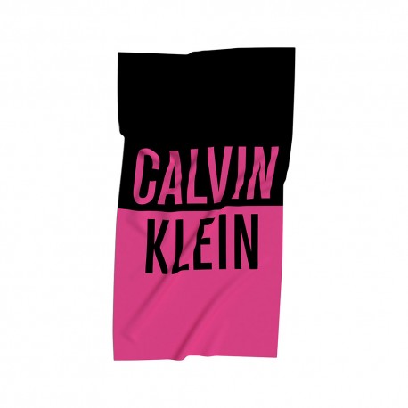 Calvin Klein Telo Mare Logo Bicolor Fuxia Uomo