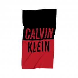 Calvin Klein Telo Mare Logo Bicolor Nero Uomo