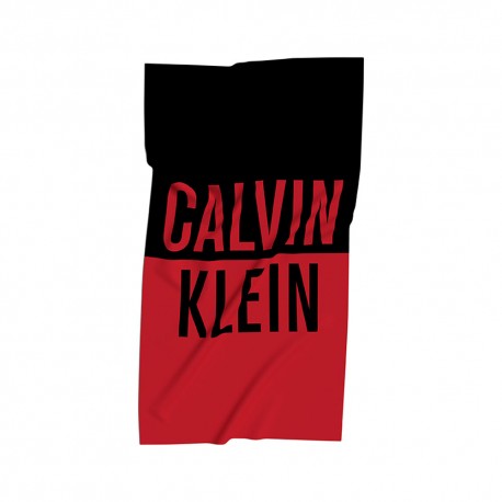 Calvin Klein Telo Mare Logo Bicolor Nero Uomo