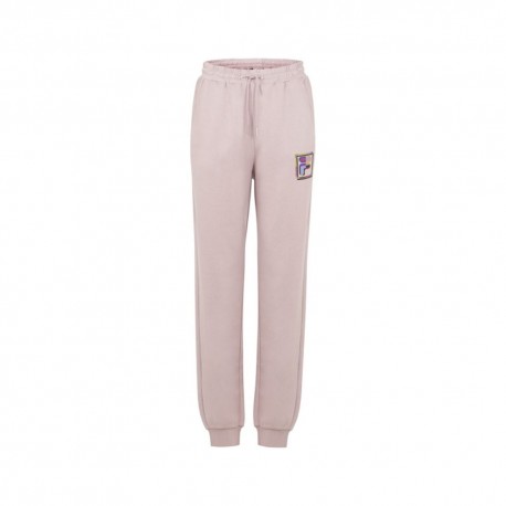 Fila Pantaloni Con Polsino Logo Multicolore Lilla Donna