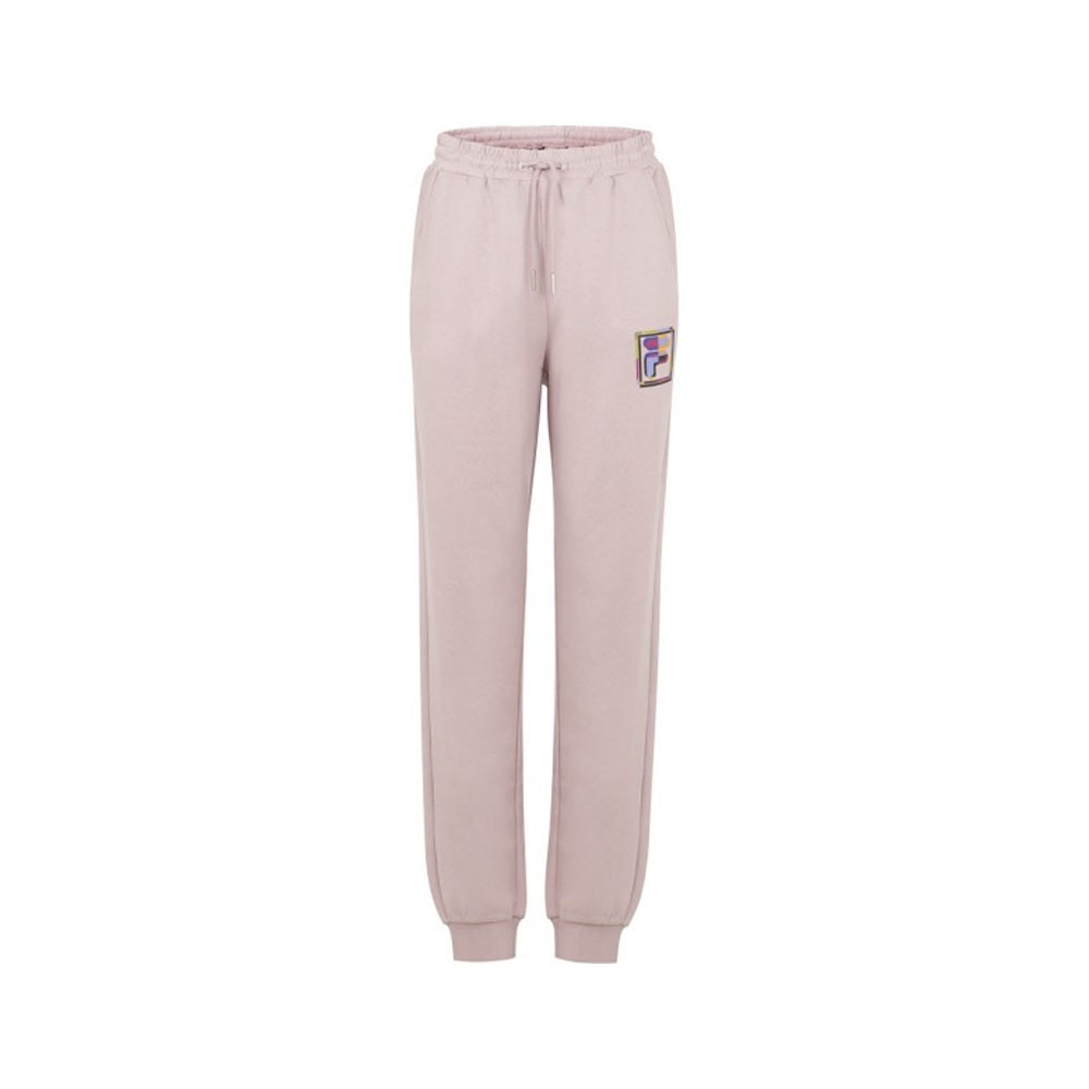 Fila Pantaloni Con Polsino Logo Multicolore Lilla Donna L