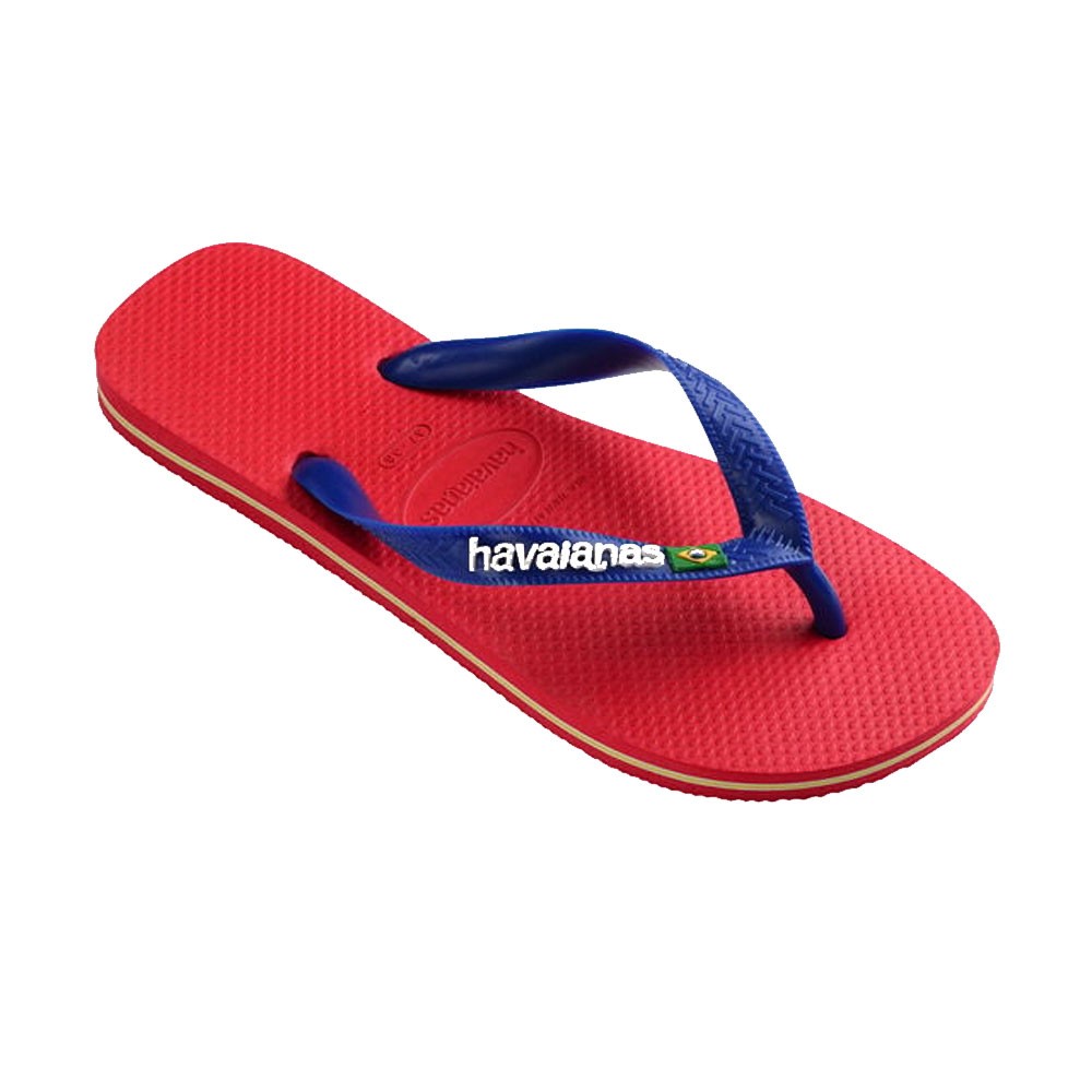 Infradito Uomo Urban Beach Royale In Gomma - Rosso Con Cinghie Gialle - Taglia UK 6 (Euro 39/40)