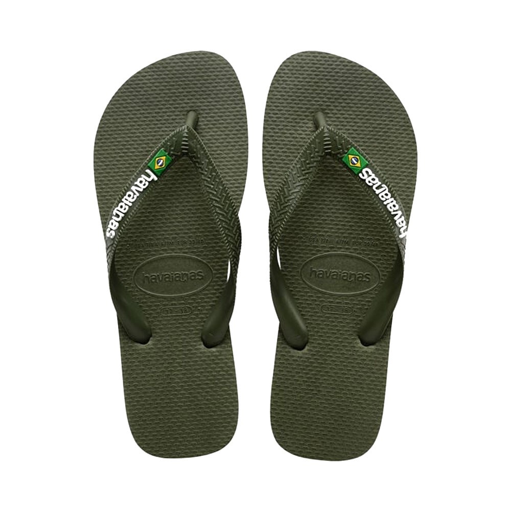 Havaianas Brasil Logo Verde - Infradito Mare Uomo BRASIL 45/46 - EUR 47/48