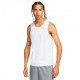 Nike Canotta Running Df Miler Bianco Reflective Argento Uomo