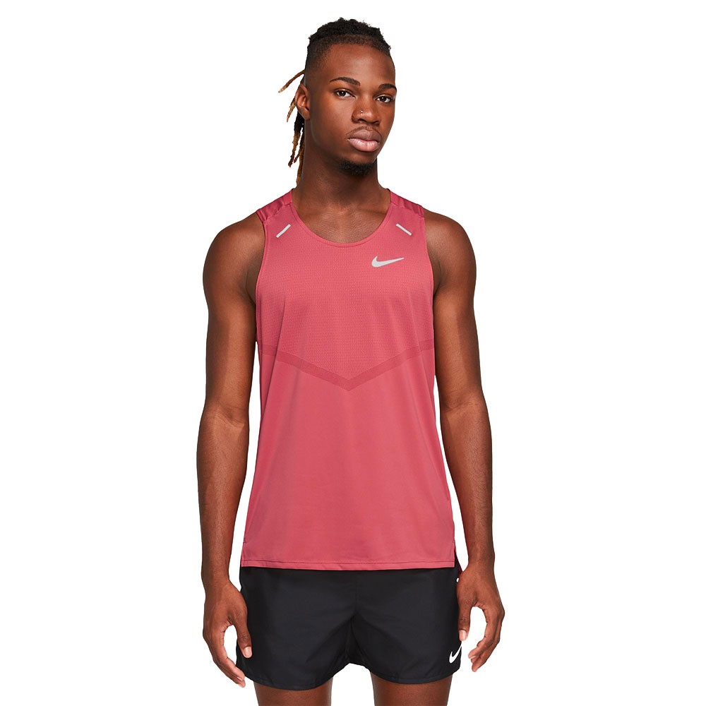 Nike Canotta Running Dri Fit Rise 365 Adobe Reflective Argento
