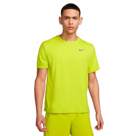 Nike Maglia Running Df Miler Bright Cactus Reflective Argento Uomo