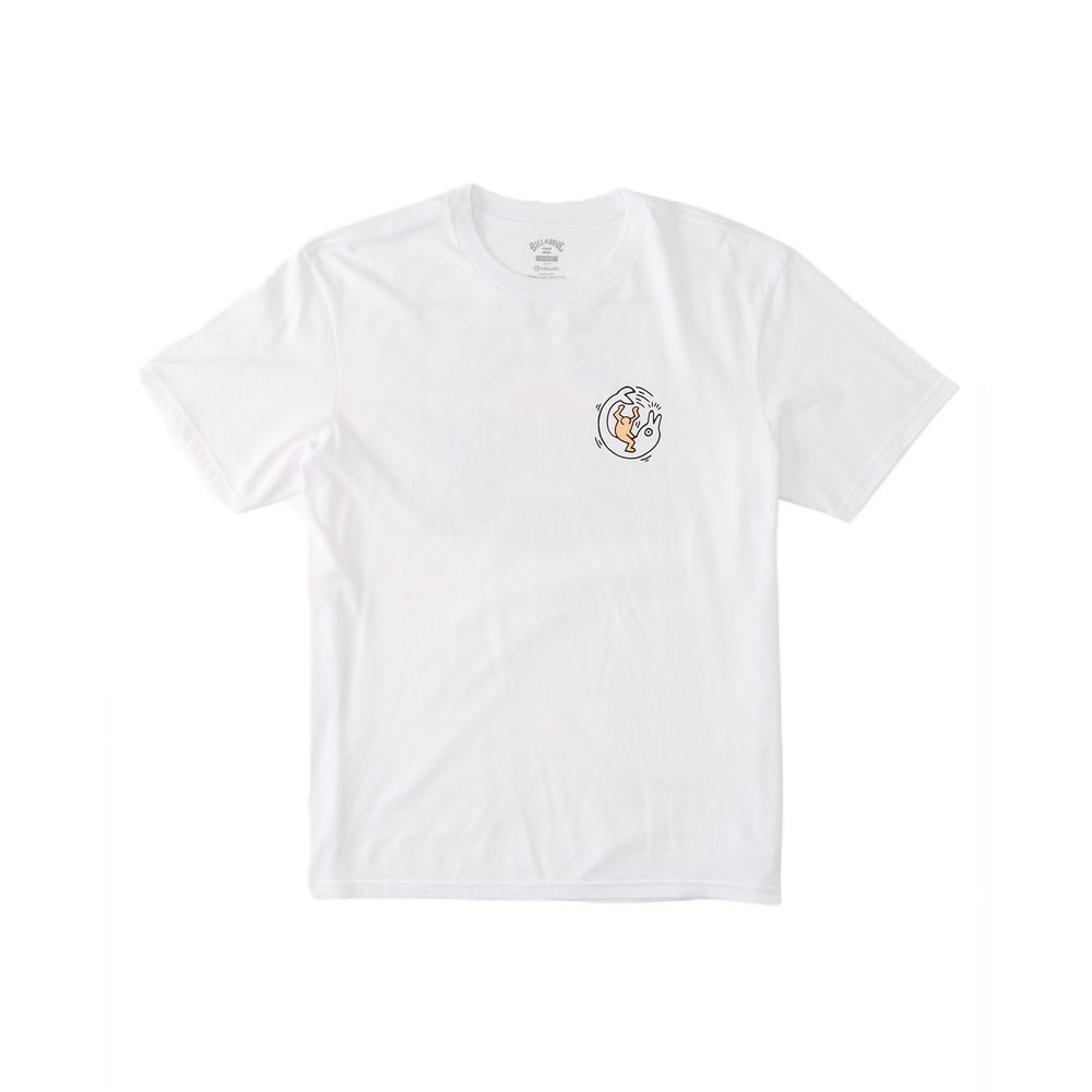 Billabong T-Shirt Mare Fanta Cycle Haring Bianco Uomo L