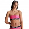 Calvin Klein Bikini Top Fascia Elastico Parlato Rosa 4Donna