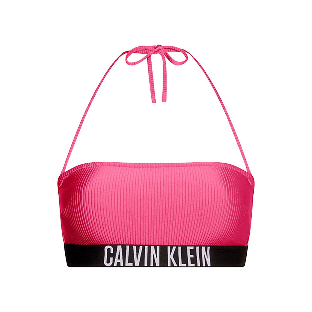 Image of Calvin Klein Bikini Top Fascia Elastico Parlato Rosa Donna S