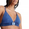 Calvin Klein Bikini Triangolo Delavato Blu 4Donna