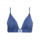 Calvin Klein Bikini Triangolo Delavato Blu 4Donna