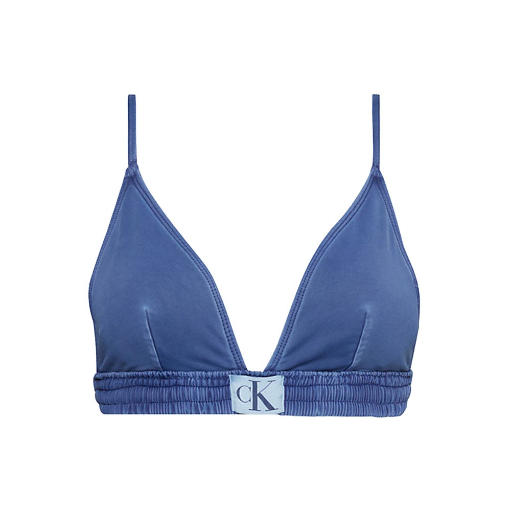 Image of Calvin Klein Bikini Triangolo Delavato Blu Donna M