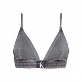 Calvin Klein Bikini Triangolo Delavato Nero 4Donna