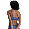 Calvin Klein Bralette Delavata Logo Blu 4Donna