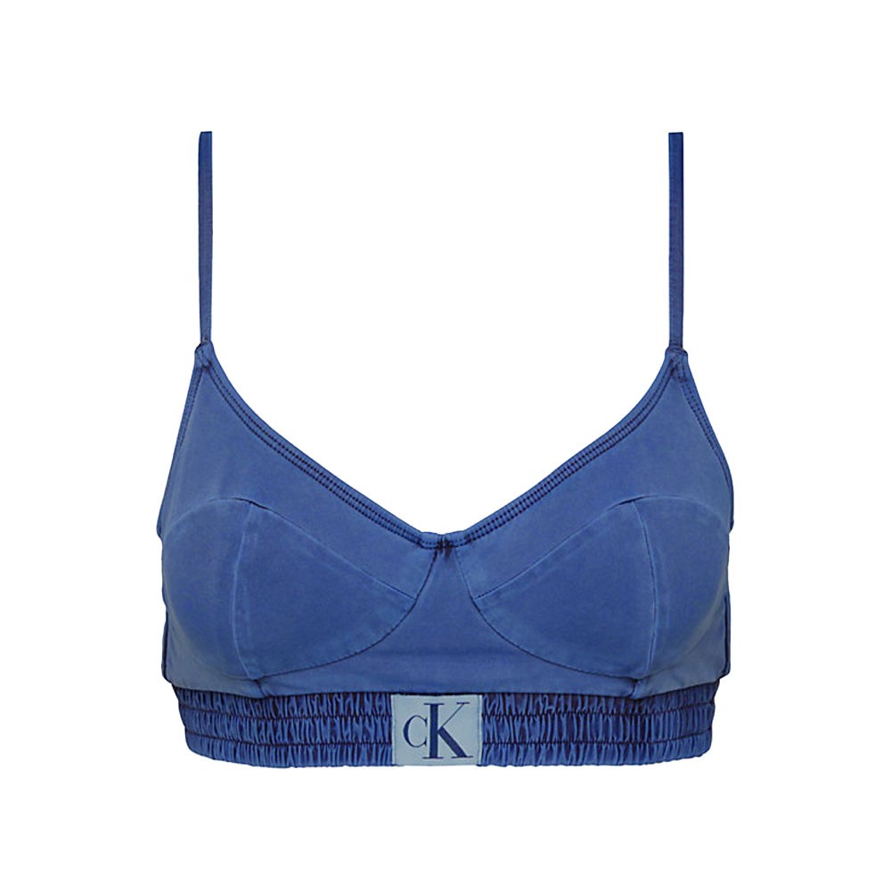 Image of Calvin Klein Bralette Delavata Logo Blu Donna L