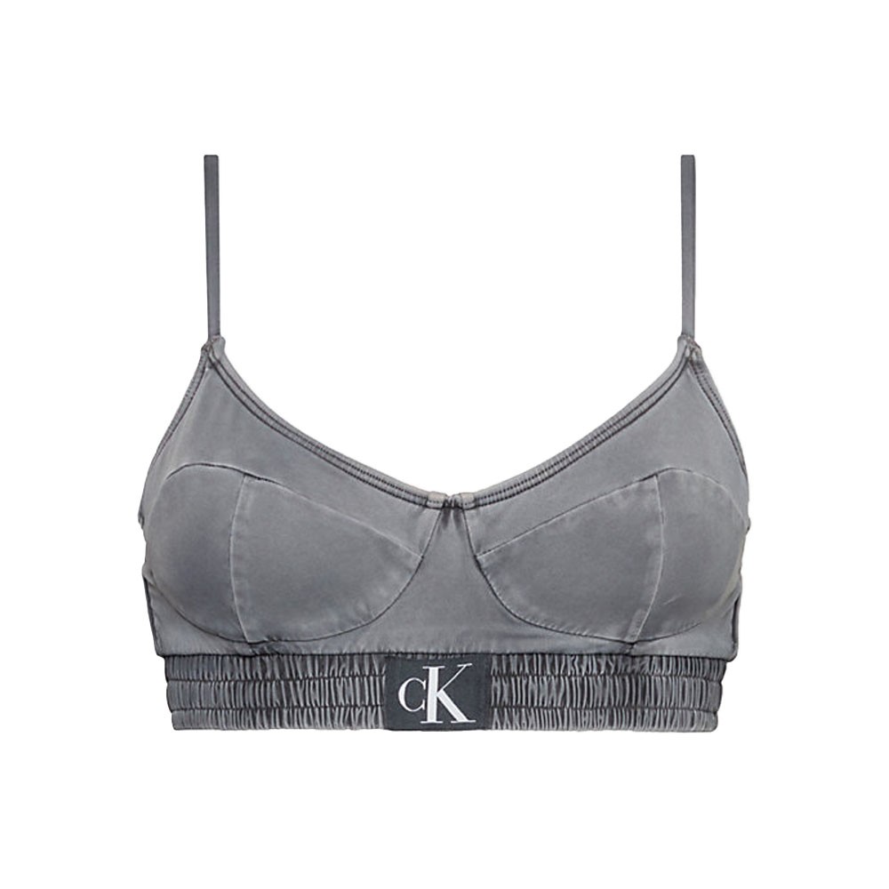 Image of Calvin Klein Bralette Delavato Logo Nero Donna M