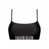 Calvin Klein Bralette Elastico Parlato Nero 4Donna