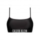 Calvin Klein Bralette Elastico Parlato Nero 4Donna