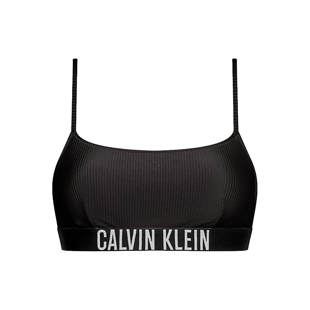 Image of Calvin Klein Bralette Elastico Parlato Nero Donna S