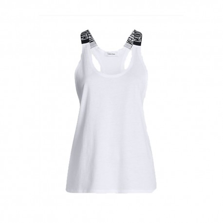 Calvin Klein Canottiera Logo Back Bianco 4Donna