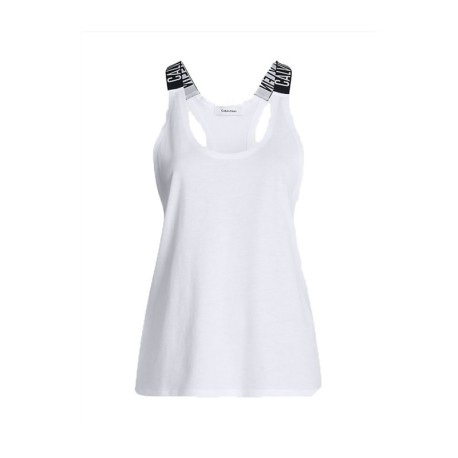 Calvin Klein Canottiera Logo Back Bianco 4Donna