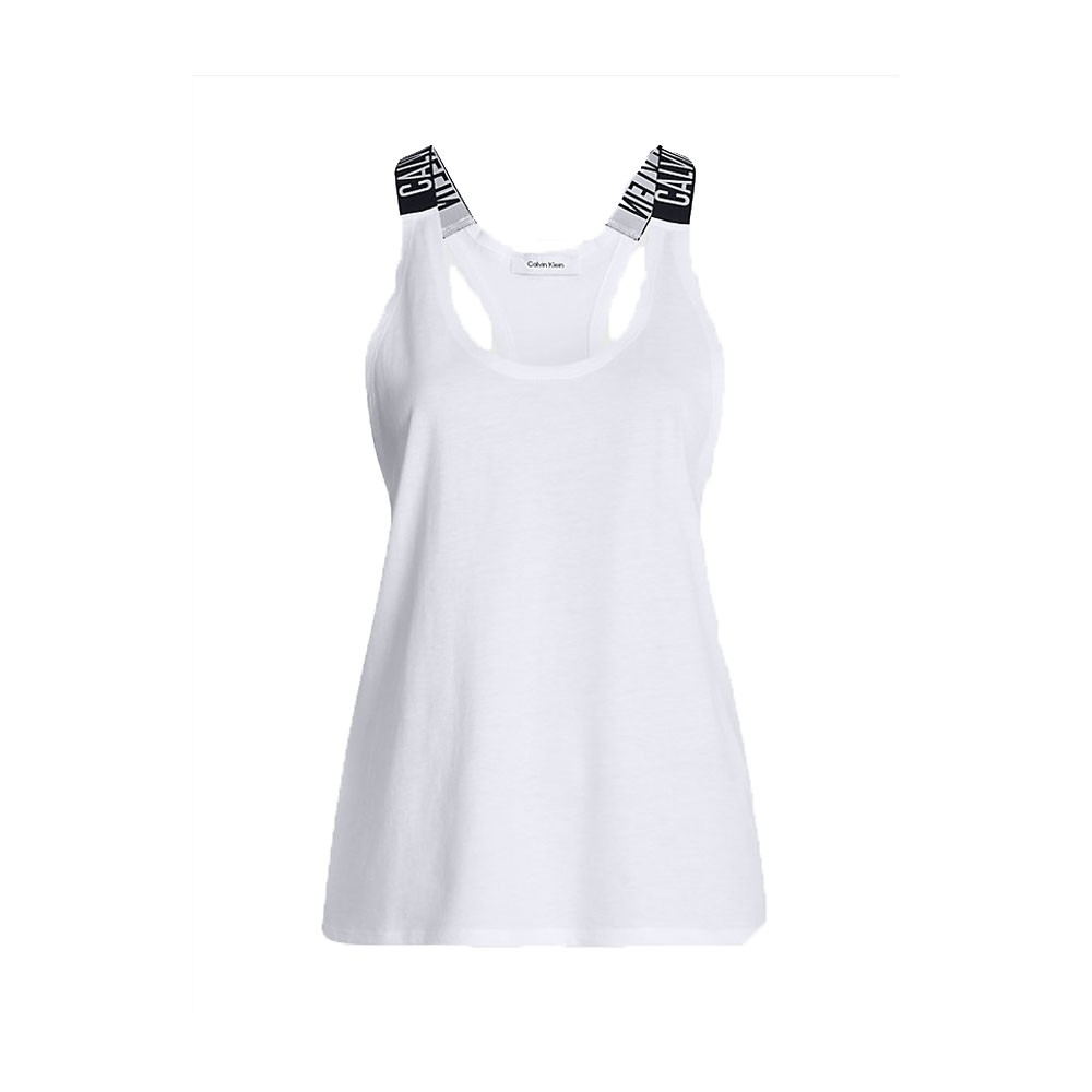 Image of Calvin Klein Canottiera Logo Back Bianco Donna S