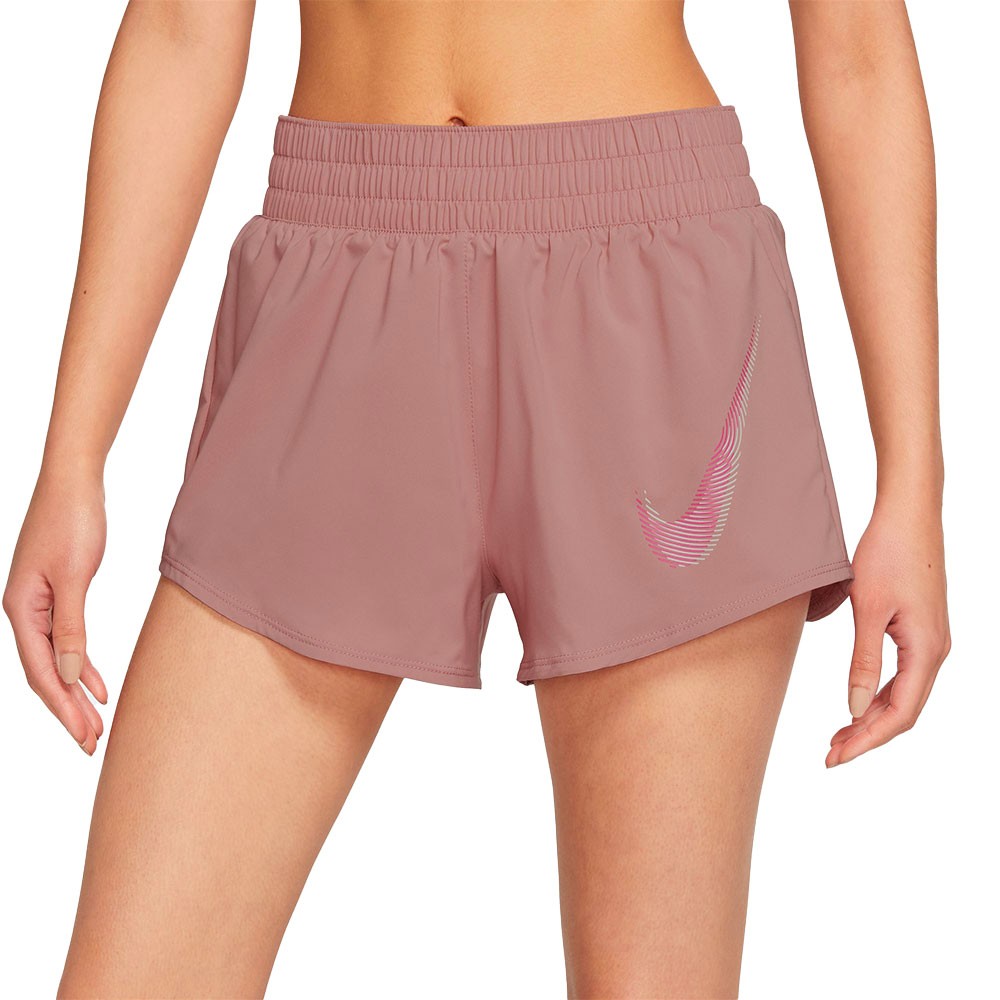 Image of Nike Pantaloncini Running Swoosh Hbr Rosso Stardust Fierce Rosa Donna XS