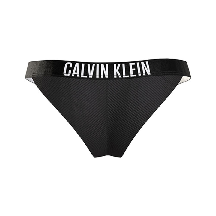 Calvin Klein Costume Slip Brasil Logo Parlato Nero 4Donna