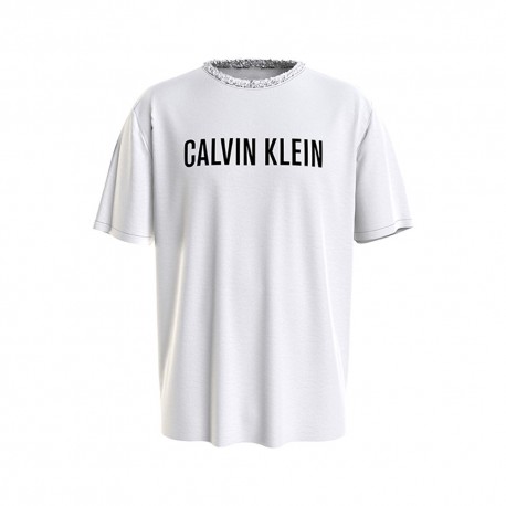 Calvin Klein T-Shirt Mare Logo Mm Bianco Uomo