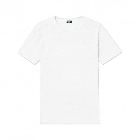 Zeybra T-Shirt Mare Lino Mm Bianco Uomo