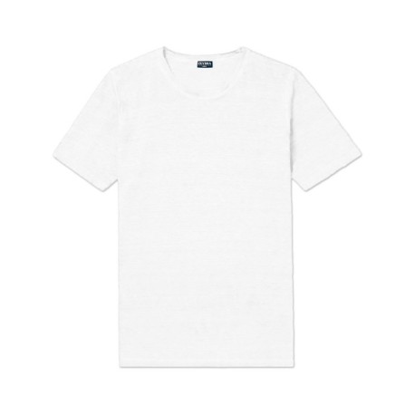 Zeybra T-Shirt Mare Lino Mm Bianco Uomo