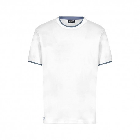 Zeybra T-Shirt Mare Doppio Collo Bianco Uomo