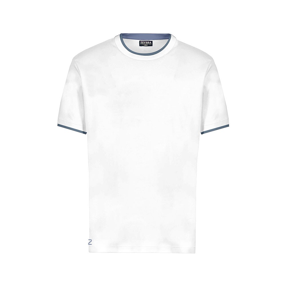 Zeybra T-Shirt Mare Doppio Collo Bianco Uomo L