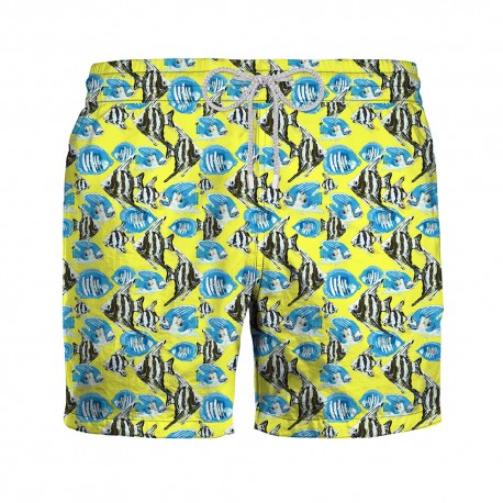 Zeybra Costume Boxer Pesci Fluo Giallo Uomo