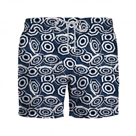 Zeybra Costume Boxer Ombrelloni Blu Uomo