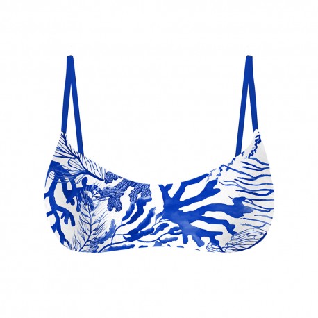 Zeybra Bikini Top Bralette Coralli Blu Donna