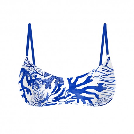 Zeybra Bikini Top Bralette Coralli Blu Donna