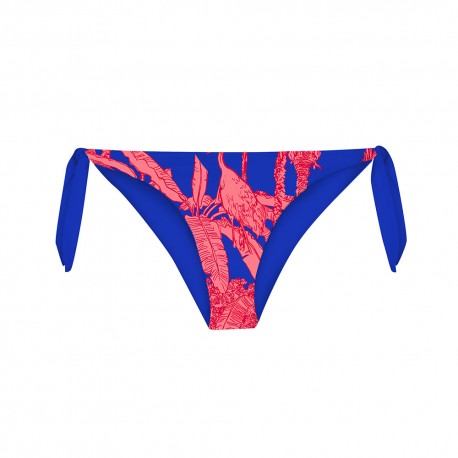 Zeybra Costume Slip Fiocchi Reversibile Blu Donna