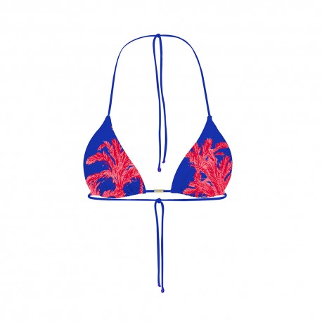 Zeybra Bikini Top Bikini Palme Blu Donna