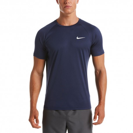 Nike T-Shirt Mare Uv Protection Blu Uomo