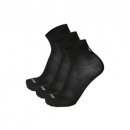 Mico Sport Calze Running Corta Light Tris Nero-Nero-Nero