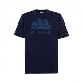 Sundek T-Shirt Mare M M Blu Uomo