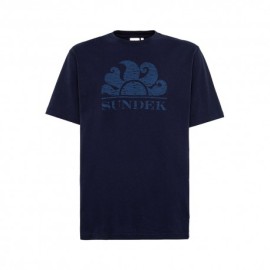 Sundek T-Shirt Mare M M Blu Uomo